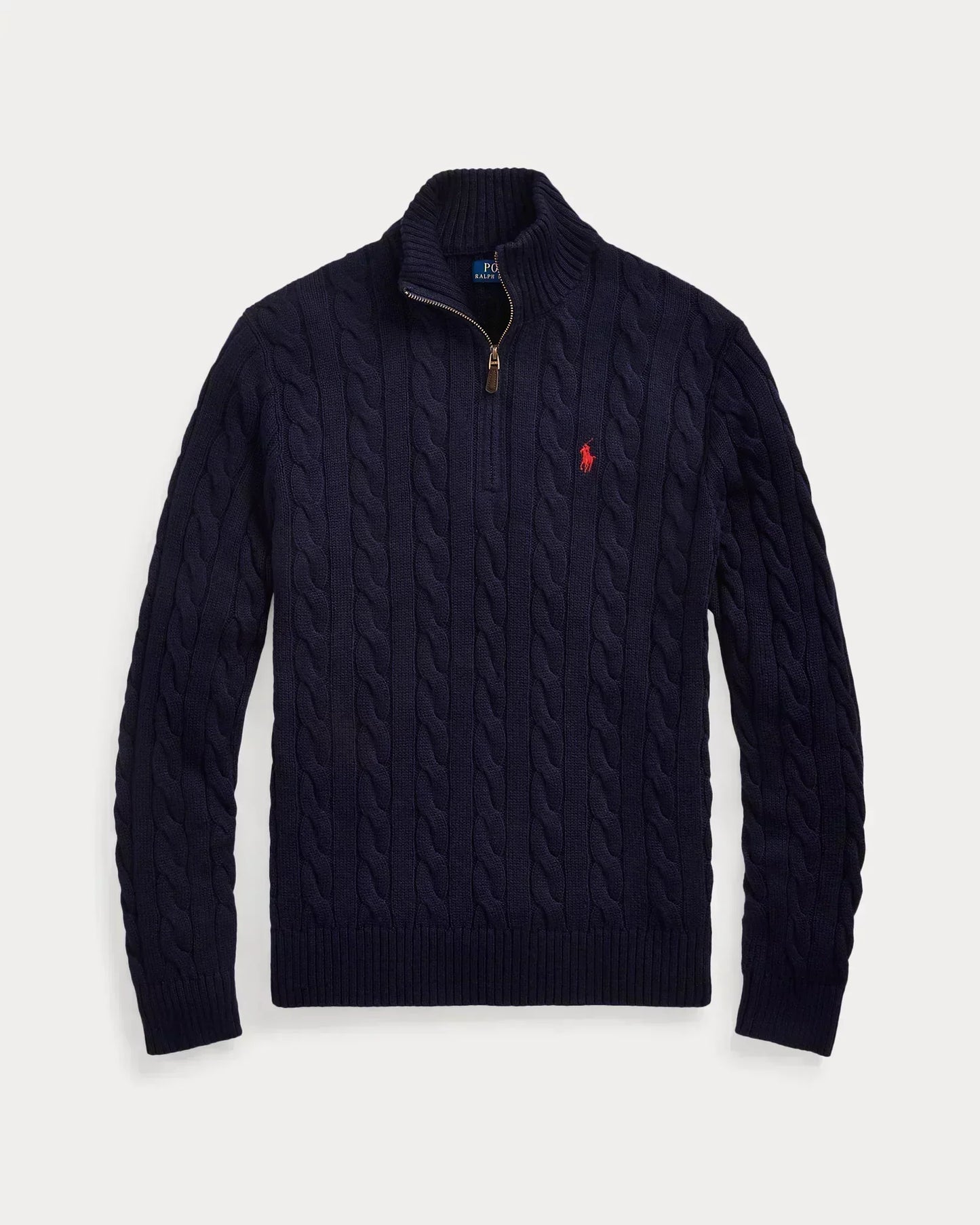 Elegxnce® - Polo RL Ribbestrikket Bomullssweater
