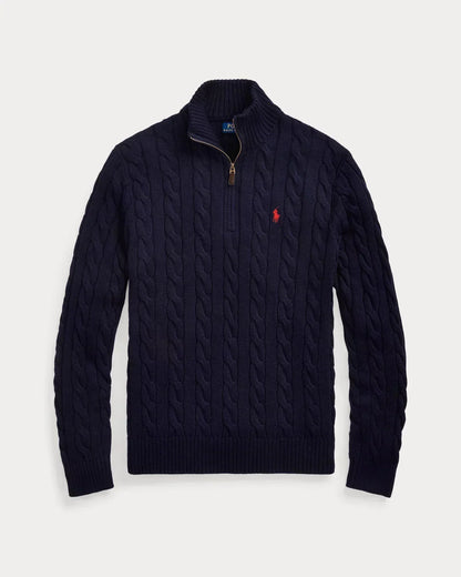 Elegxnce® - Polo RL Ribbestrikket Bomullssweater